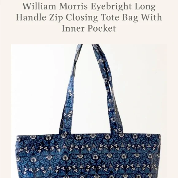 🎀HP 2X🎀 NWOT MET MUSEUM TOTE PURSE X-LARGE -William Morris: A Return to Nature 🎀 - Picture 10 of 15